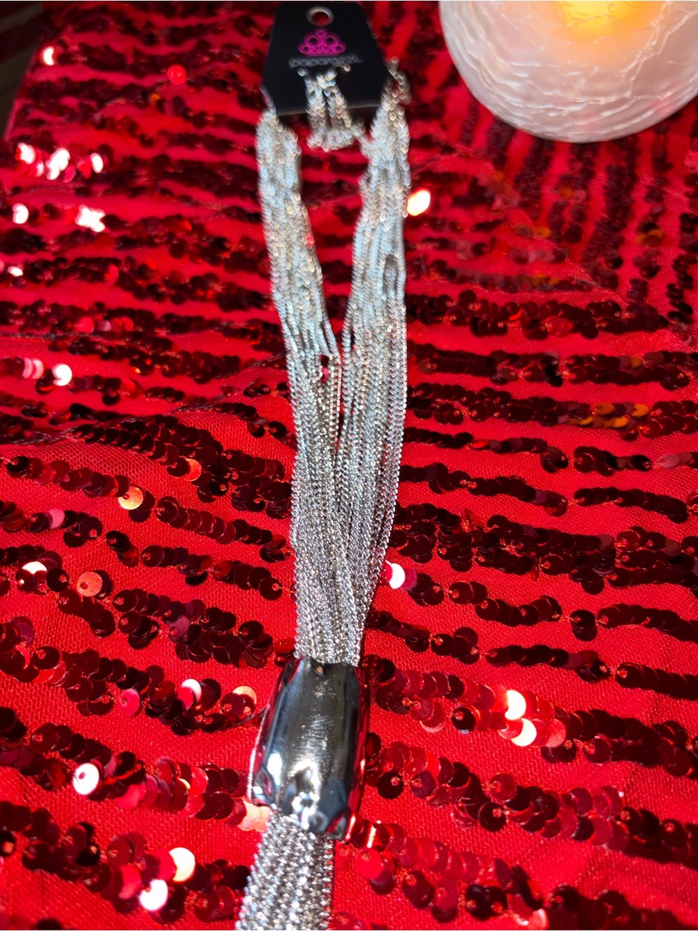 paparazzi Silver Multi-Strand Tassel Necklace